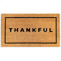 Thankful Natural Coir Doormat alternate angle | thoughtfully crafted to welcome you home.