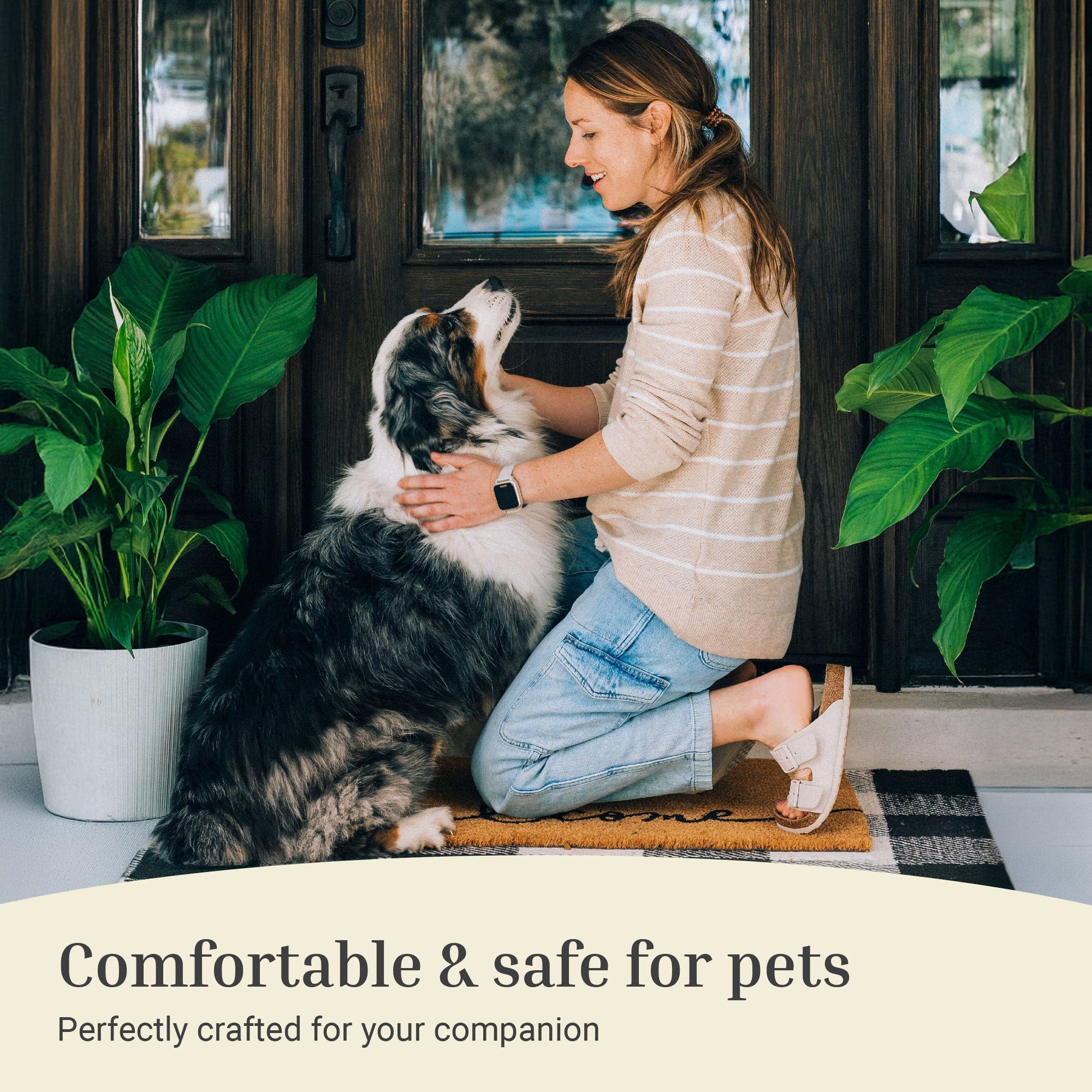 Warm Greeting Natural Coir Doormat - 24x72