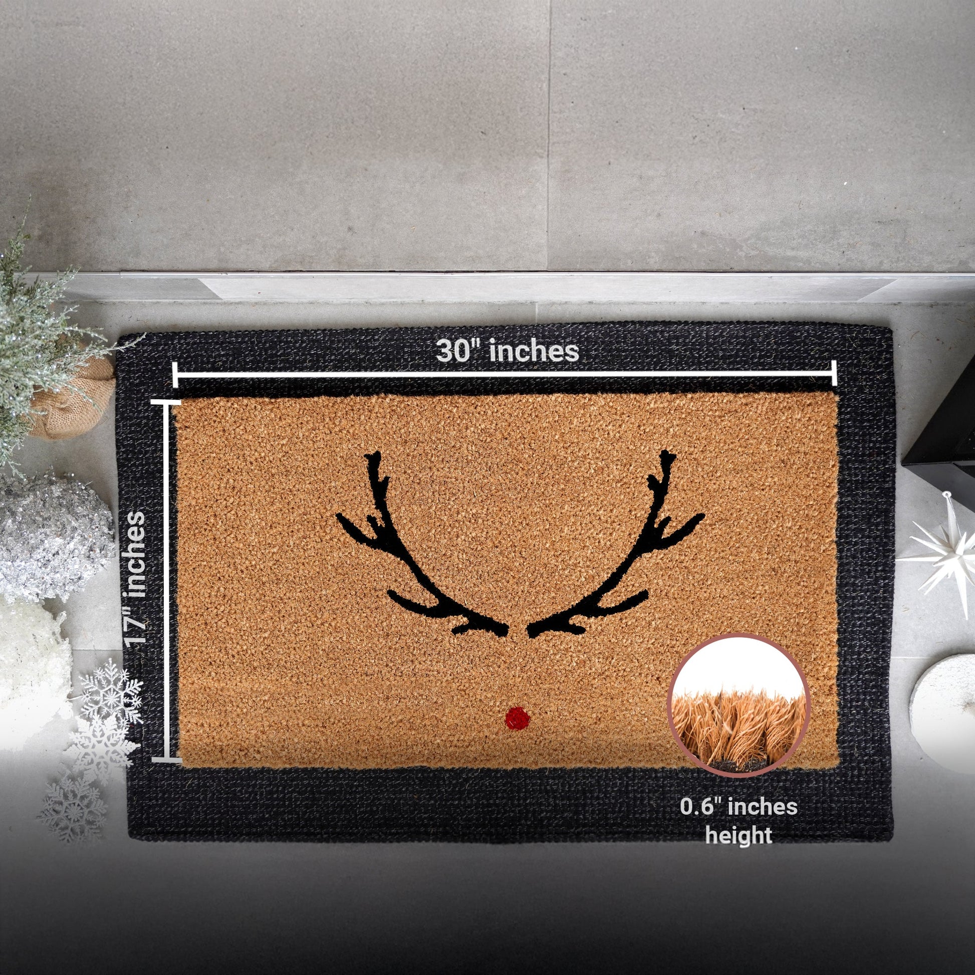 Reindeer Natural Coir Doormat