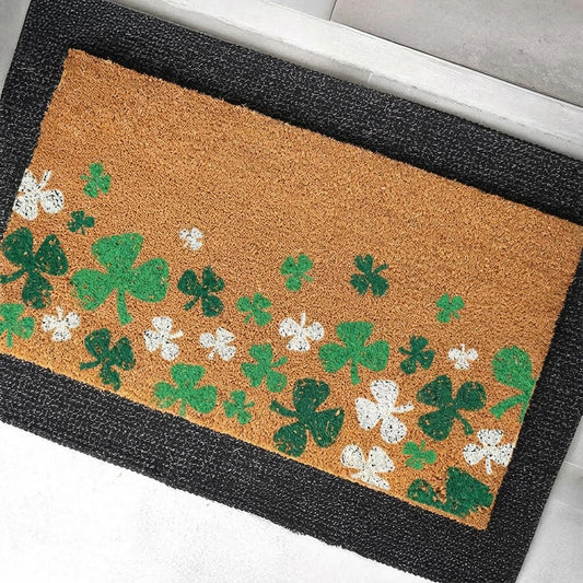Clover Cascade Natural Coir Doormat - 17x30