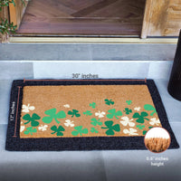 Clover Cascade Natural Coir Doormat - 17x30