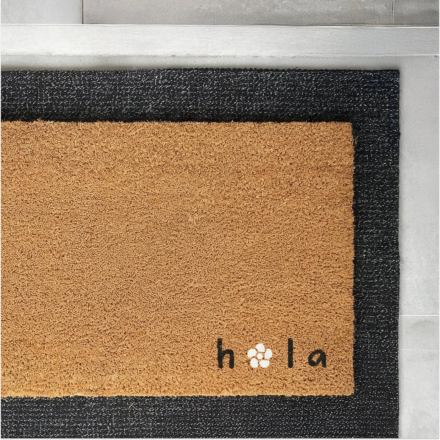 Hola Daisy Natural Coir Doormat - 17x30