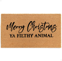 Wild Xmas Natural Coir Doormat