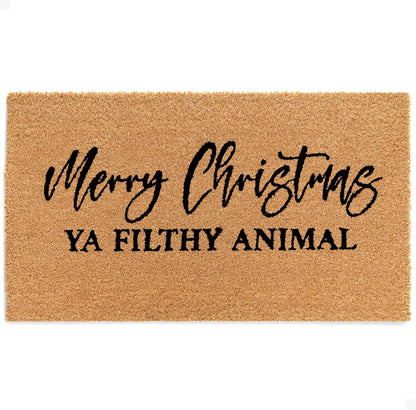 Wild Xmas Natural Coir Doormat