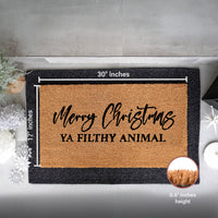 Wild Xmas Natural Coir Doormat