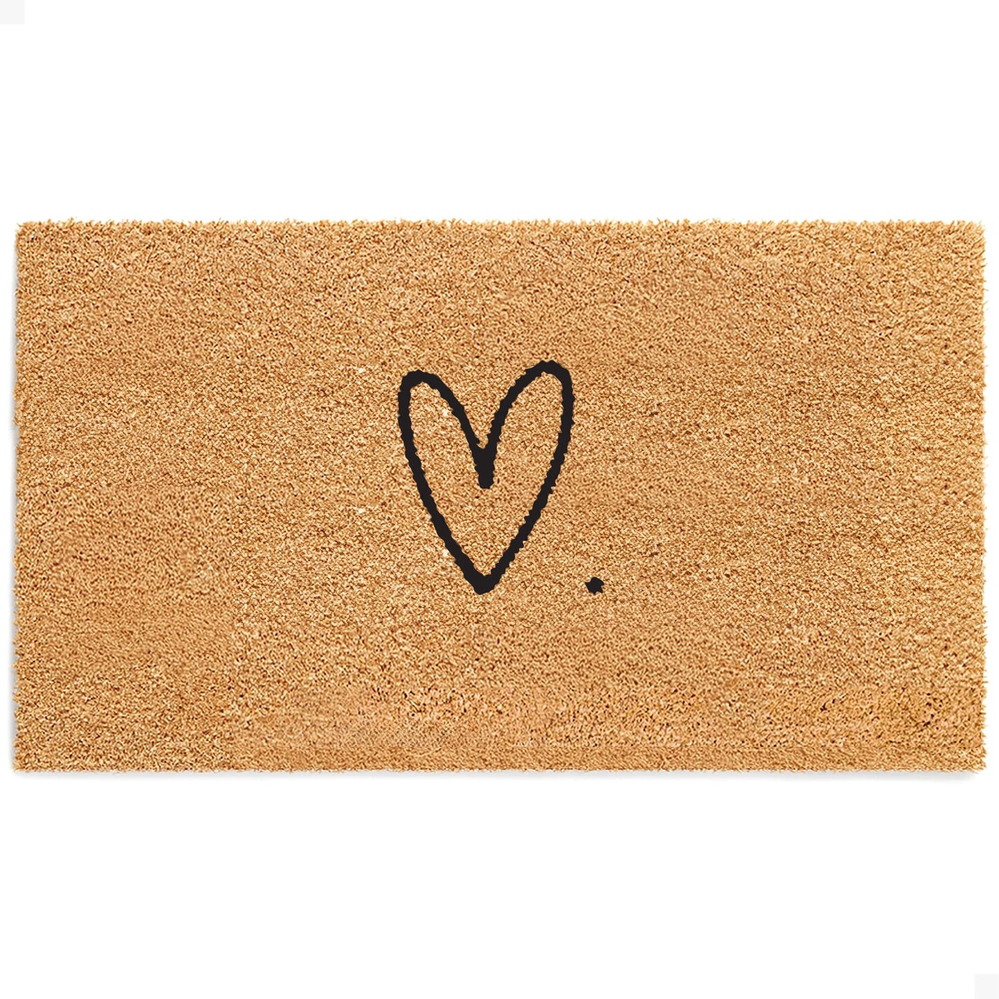 Sweet Heart Natural Coir Doormat - 17x30