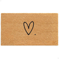 Sweet Heart Natural Coir Doormat - 17x30