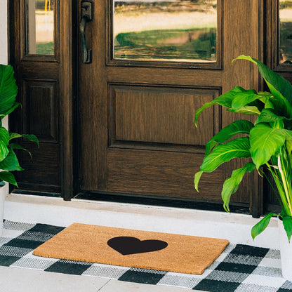 Bold Heart Natural Coir Doormat
