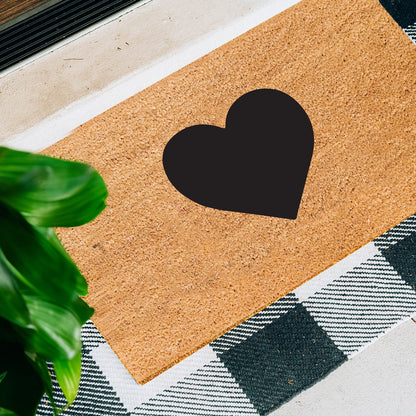 Bold Heart Natural Coir Doormat
