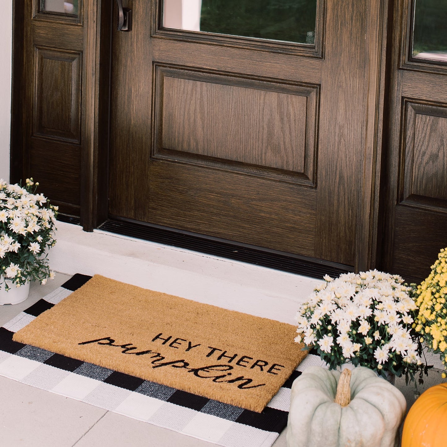 Hey There Pumpkin Natural Coir Doormat