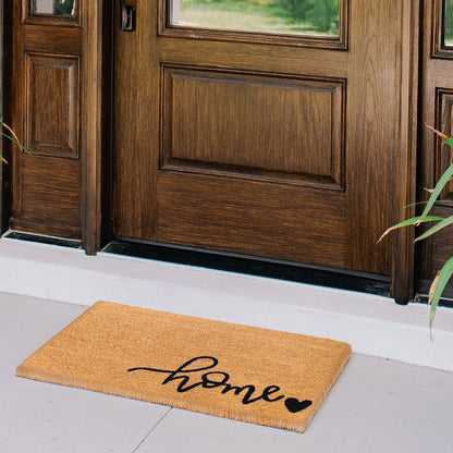 Heart and Home Natural Coir Doormat
