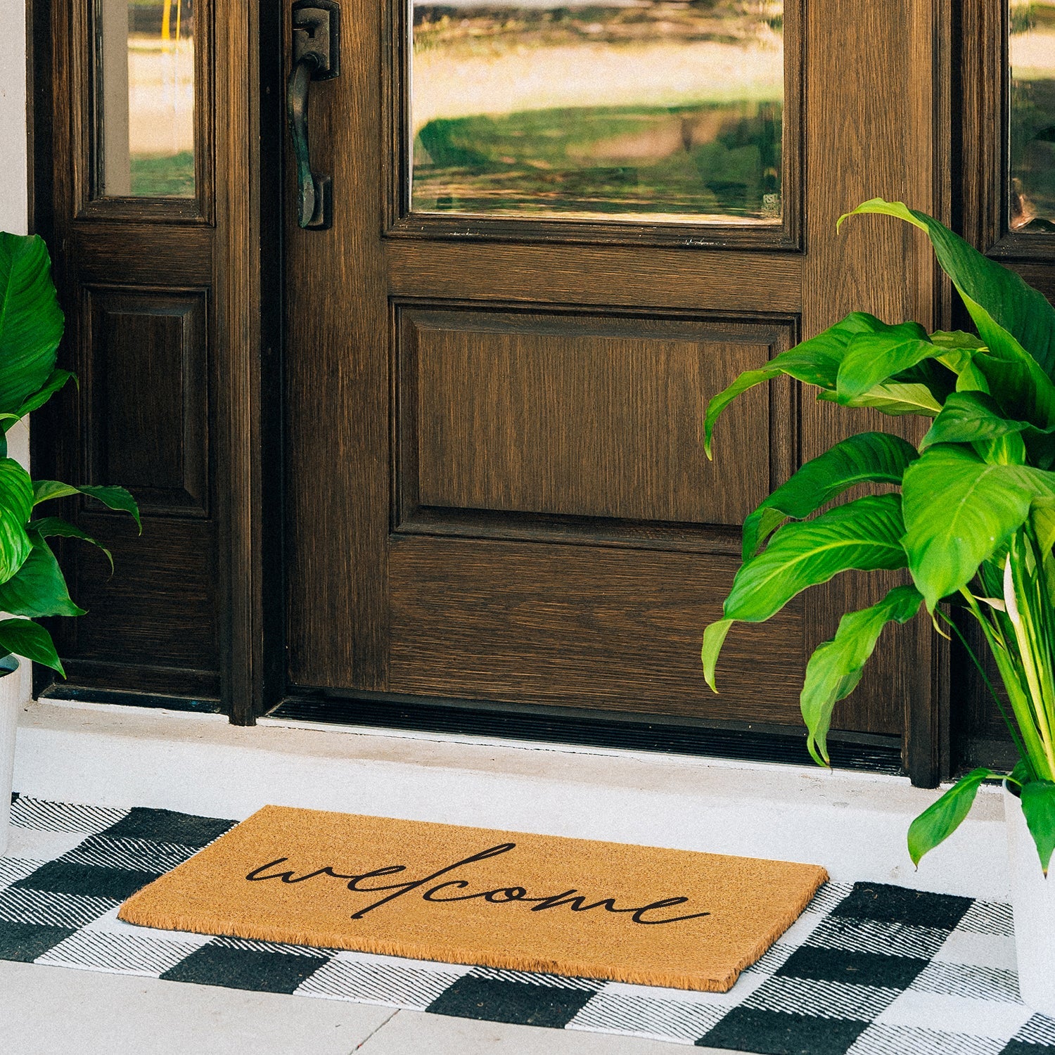 Warm Welcome Natural Coir Doormat