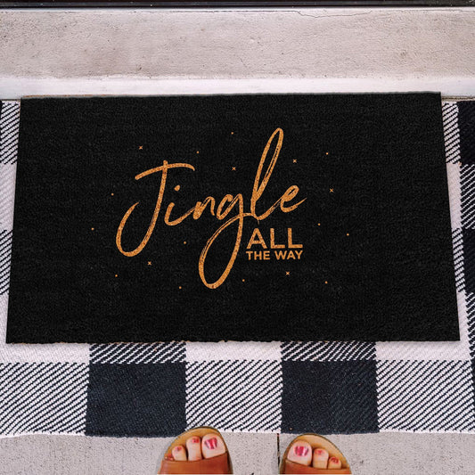 Midnight Jingle Natural Coir Doormat