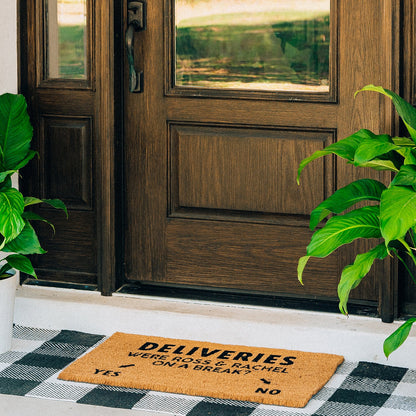 Delivery Dilemma Natural Coir Doormat