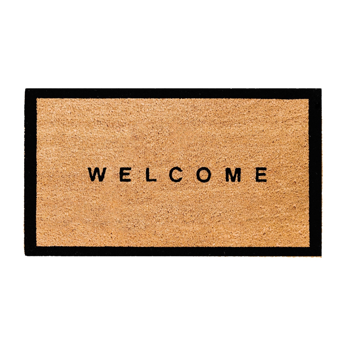 Welcome w/ Border Natural Coir Doormat