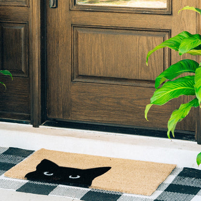 Curious Cat Natural Coir Doormat