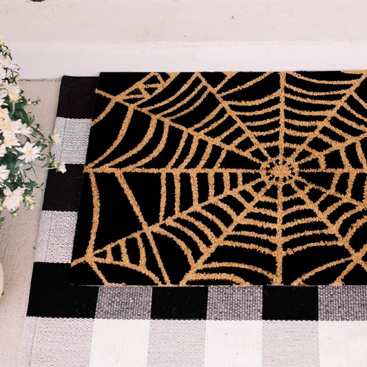 Stuck in Web Natural Coir Doormat