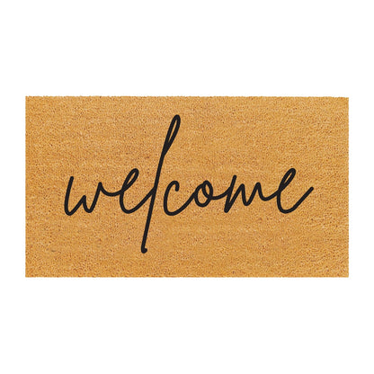 Warm Welcome Natural Coir Doormat