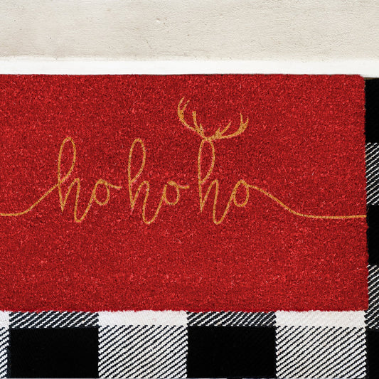 Ho Ho Ho Natural Coir Doormat