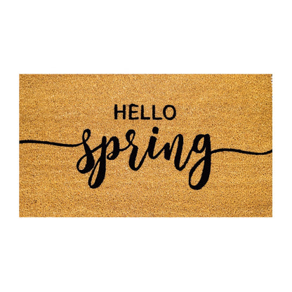 Hello Spring Natural Coir Doormat