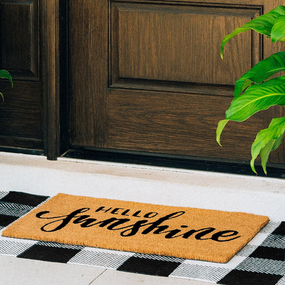 Hello Sunshine Natural Coir Doormat