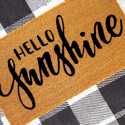 Hello Sunshine Natural Coir Doormat