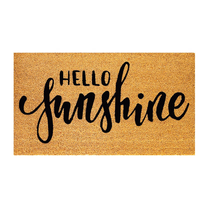 Hello Sunshine Natural Coir Doormat