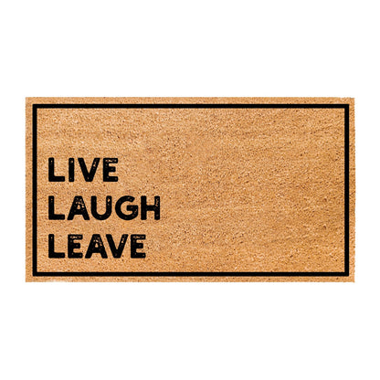 Live Laugh Leave Natural Coir Doormat
