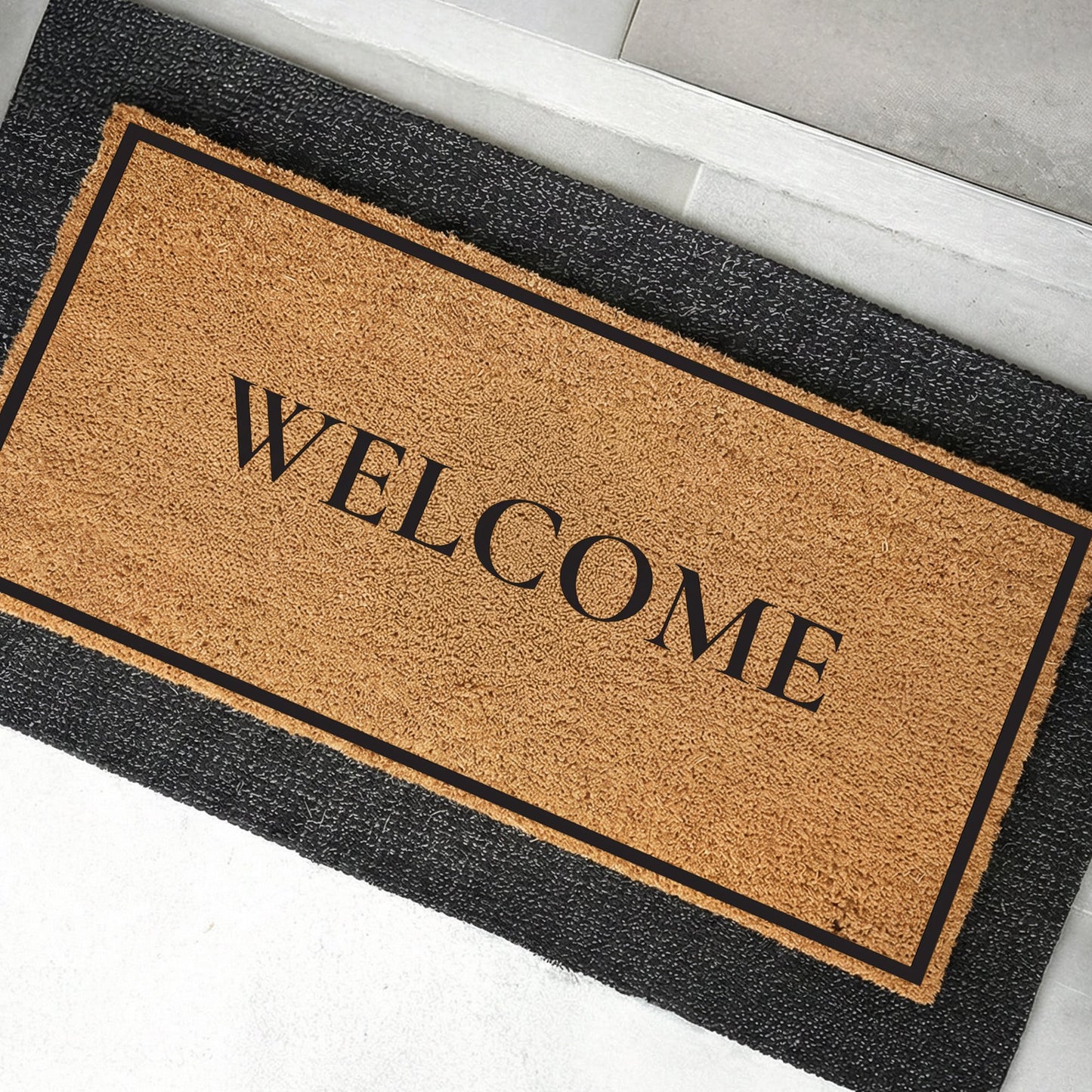 Classic Welcome Natural Coir Doormat - 24x48