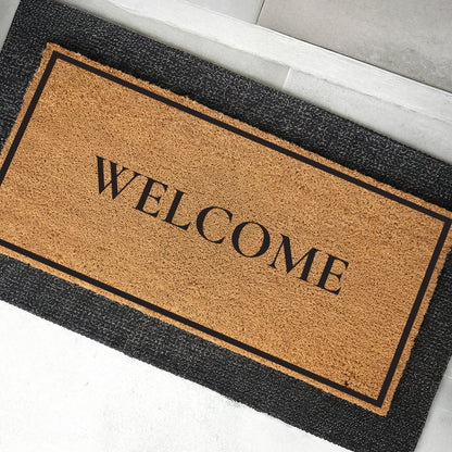Classic Welcome Natural Coir Doormat - 24x48