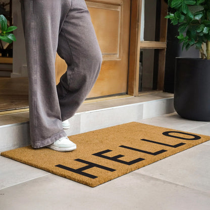 Simply Hello Natural Coir Doormat - 24x48