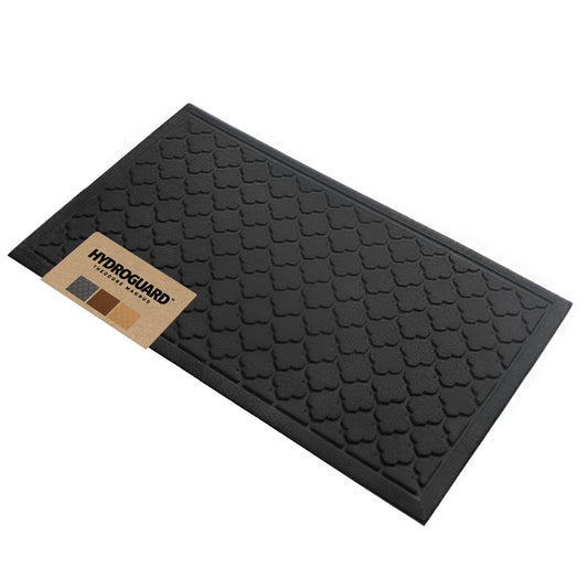 Charcoal Quatrefoil Hydroguard Doormat