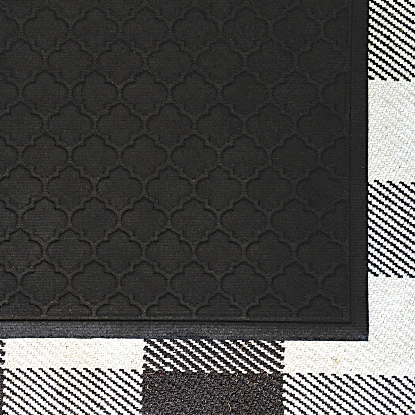 Black Quatrefoil Hydroguard Doormat