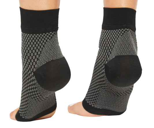 Theodore Magnus Premium Compression Socks for Plantar Fasciitis, Heel - Ankle Foot Sleeves for Everyday and Night Splints Pain Relief Treatment with Arch Support - Black
