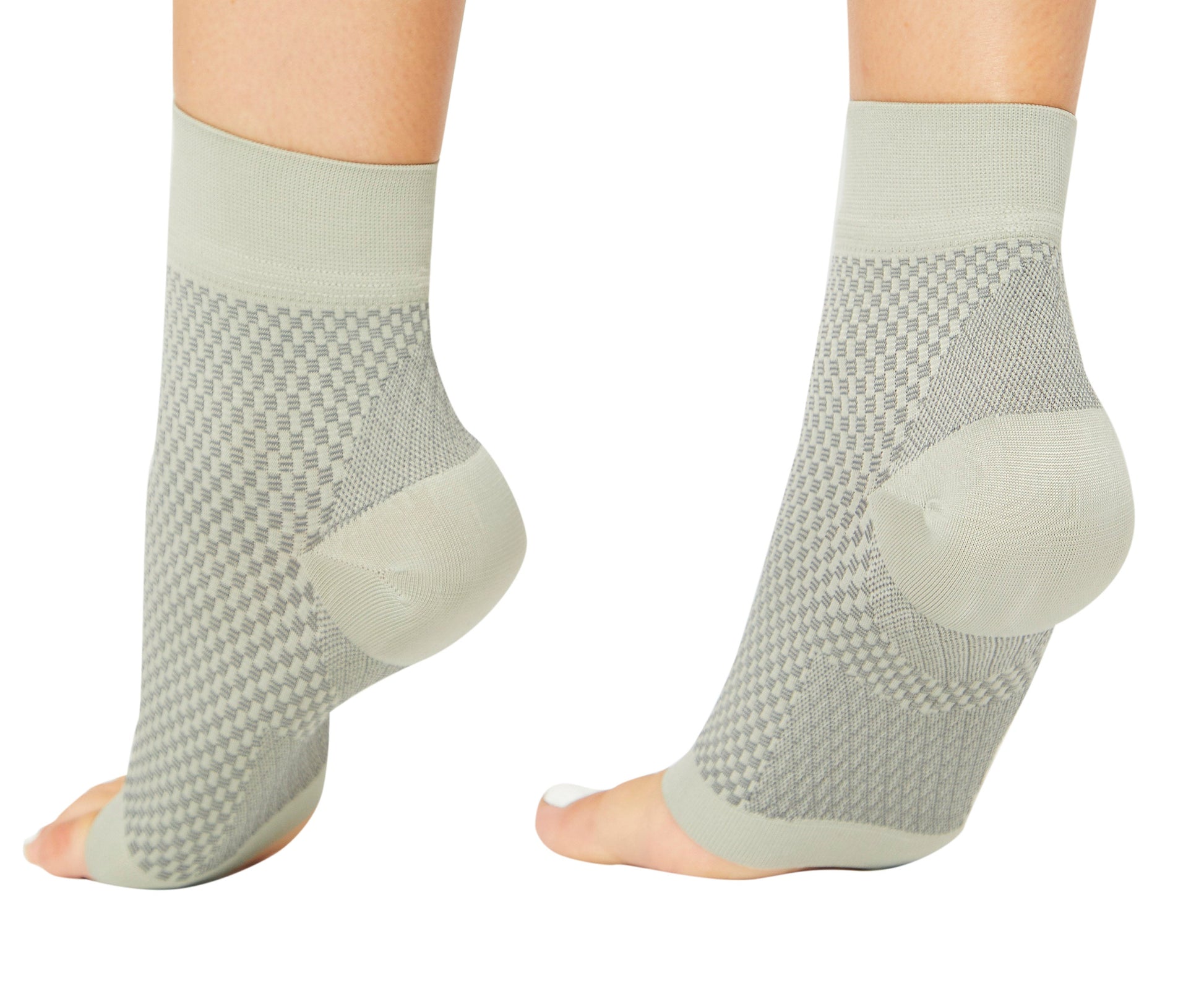 Theodore Magnus Premium Compression Socks for Plantar Fasciitis, Heel - Ankle Foot Sleeves for Everyday and Night Splints Pain Relief Treatment with Arch Support - Grey